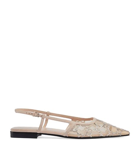 gucci pink velvet flats|Gucci slingback ballet flat.